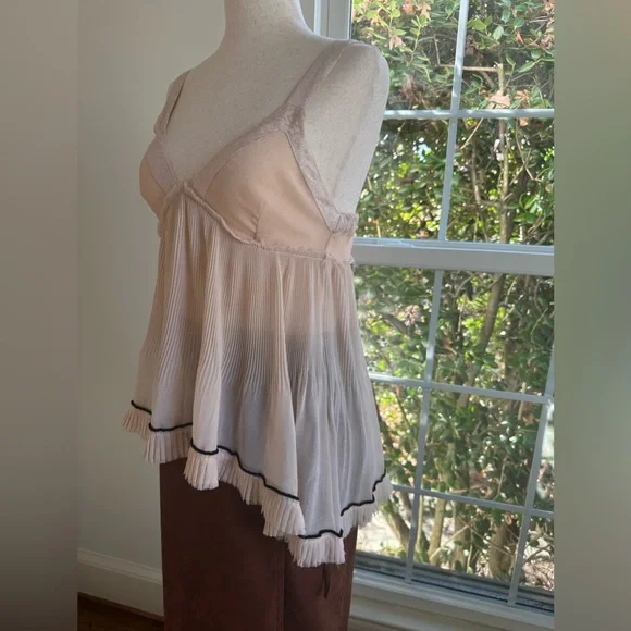 RARE FP ONE Ballet Pink Sheer Babydoll Top BEAUTIFUL DREAMY Sz XS - Picture 8 of 17